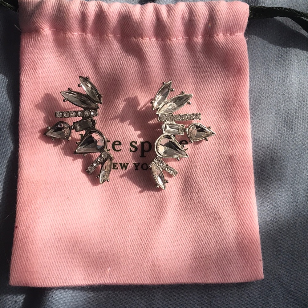 Diamond studded statement earrings